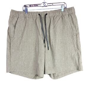 Eddie Bauer Mens Shorts Tan Pull On Flat Front UPF 50+ Quick Dry Stretch XXL